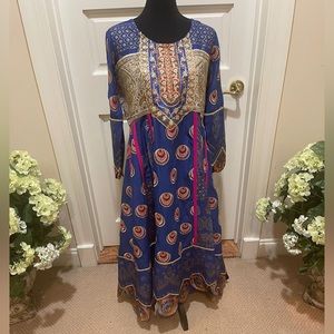 two piece desi/ pakistani/ indian maxi and shalwar.